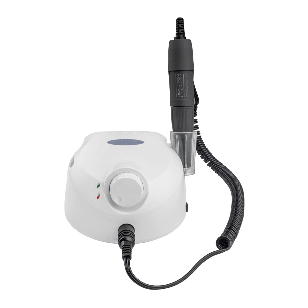 Frezarka KRYPTON XPS-400 WHITE/PURPLE o mocy 65 W i prędkości 40 000 obr/min do manicure i pedicure